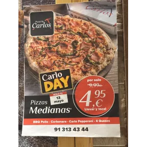 Pizza Mediana a 4,95€ | 13 de Mayo | Pizzería Carlos