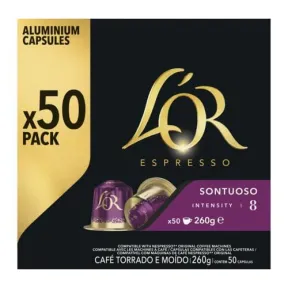 Cápsulas Sontuoso L'OR Espresso Café | Intensidad 8 | 50 Unidades
