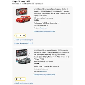 Pack Lego Speed Champions: 25% en DeLorean y Lightning McQueen