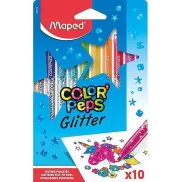 Rotuladores Glitter Color'Peps Maped, 10 Unidades Lavables
