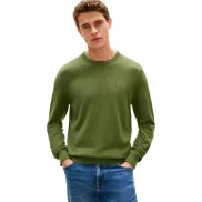 Suéter de Algodón Verde para Hombre - Tommy Hilfiger Essential