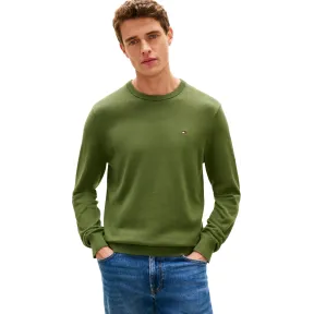 Suéter de Algodón Verde para Hombre - Tommy Hilfiger Essential