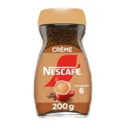 Café soluble NESCAFÉ CRÈME con crema, 200 g en frasco vidrio