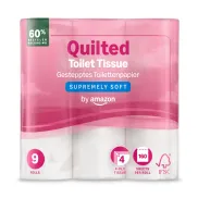 Papel Higiénico Ultra Suave Acolchado, 4 Capas, 9 Rollos
