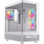 Torre PC ATX Einarex PRISMA S500 RGB Blanca con Ventiladores