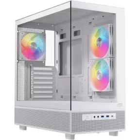 Torre PC ATX Einarex PRISMA S500 RGB Blanca con Ventiladores