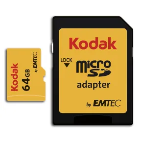 Tarjeta de Memoria 64GB Kodak MicroSDXC U3 Clase 10 4K