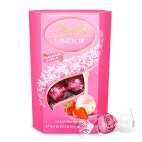 Bombones de fresa y nata Lindt LINDOR, 200g, 16 unidades