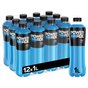 Bebida Isotónica Refrescante Powerade Ice Storm - 12 Botellas 1L