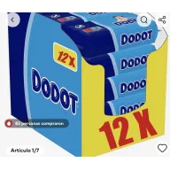 Toallitas Dodot para Bebé, 624 en 12 Paquetes (12x52)