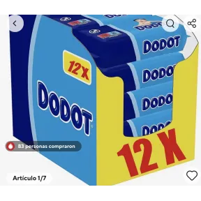 Toallitas Dodot para Bebé, 624 en 12 Paquetes (12x52)