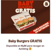 GRATIS Baby Burgers al recoger en Autoking (pedidos +20 €)