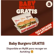 GRATIS Baby Burgers al recoger en Autoking (pedidos +20 €)