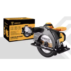 Sierra circular eléctrica 1200W DEKO DKCS con mango auxiliar