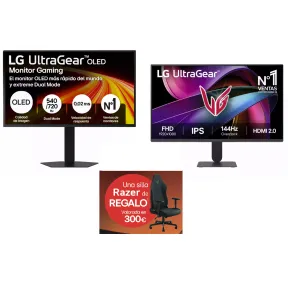 Pack gaming: Monitor LG UltraGear 26,5'' + Silla Iskur V2