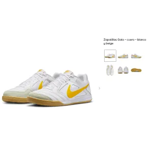 Zapatillas Nike Gato - beige y blanco - cuero