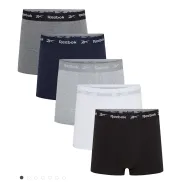 Bóxers Reebok (x5) - Algodón multicolor o negro, cualquier talla.