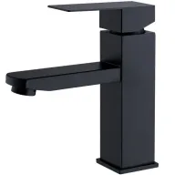 Grifo negro mezclador de latón para lavabo y baño