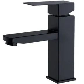 Grifo negro mezclador de latón para lavabo y baño