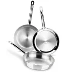 Set de Sartenes Monix Chef - Acero Inoxidable 20, 24, 28 cm