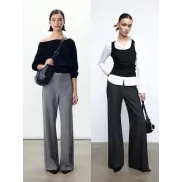 Pantalón de vestir fluido STRADIVARIUS, tallas 32 a 44