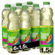 Pack de 6 Botellas de Fuze Tea Maracuyá, Té Verde 1,5 L