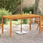 Mesa de acacia maciza para jardín 150x90x74 cm