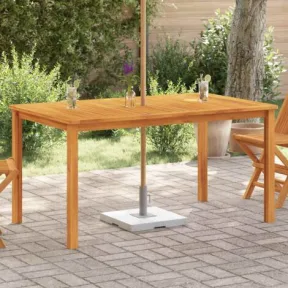 Mesa de acacia maciza para jardín 150x90x74 cm