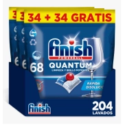 204 Pastillas Quantum Finish Powerball para Lavavajillas