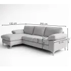 Sofá chaise longue a la izquierda para 4-5 plazas