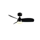Ventilador negro de techo Helsinki con luz y motor DC 90 cm