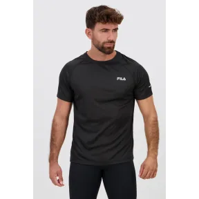 Camiseta Running Hombre Drytec (Negro y Azul)