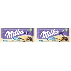Tableta Milka de Chocolate Blanco y Galleta Oreo, 200 g