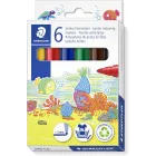 Rotuladores Jumbo STAEDTLER Noris para niños, estuche de 6 colores.