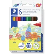 Rotuladores Jumbo STAEDTLER Noris para niños, estuche de 6 colores.