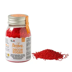 Mini Perlas de Azúcar Rojo para Decoración de Repostería 90g