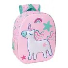 Mochila 3D Unicornio Rosa Safta