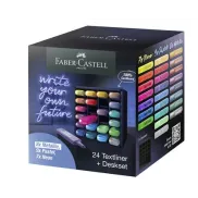 Set de 24 Marcadores Textliner Faber Castell para Escritorio