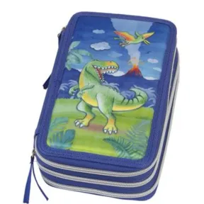 Estuche escolar triple Dinosaurio Faber Castell