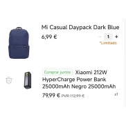 Xiaomi Mochila + Powerbank 25000mAh HyperCharge a 61€