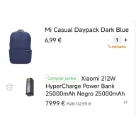 Xiaomi Mochila + Powerbank 25000mAh HyperCharge a 61€