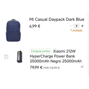 Xiaomi Mochila + Powerbank 25000mAh HyperCharge a 61€
