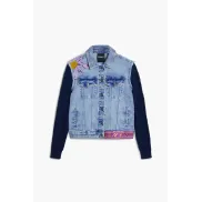 Chaqueta floral combinada estilo Trucker