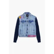 Chaqueta floral combinada estilo Trucker