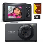 Cámara infantil WOLFANG 2,7K compacta para vlogging
