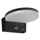 Aplique LED Negro 15W con Sensor de Movimiento y Crepuscular