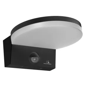 Aplique LED Negro 15W con Sensor de Movimiento y Crepuscular