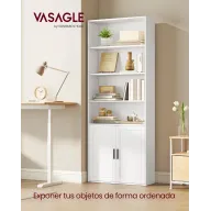 Estantería Vertical de 6 Niveles con Puertas, 24 x 60 x 175 cm