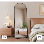 Espejo Rectangular de Pie TANANT - Metal y Cristal HD 162x53cm