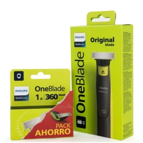 Pack Original de Cuchillas Philips OneBlade + Recambio 360º